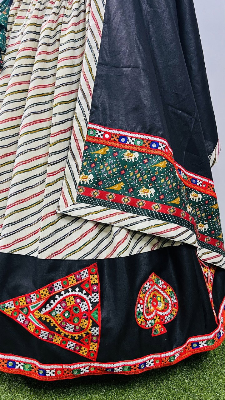 Aawiya Rajwadi Vol 7 D no. 7048 Pure Cotton Silk Patola Print Lehenga Choli