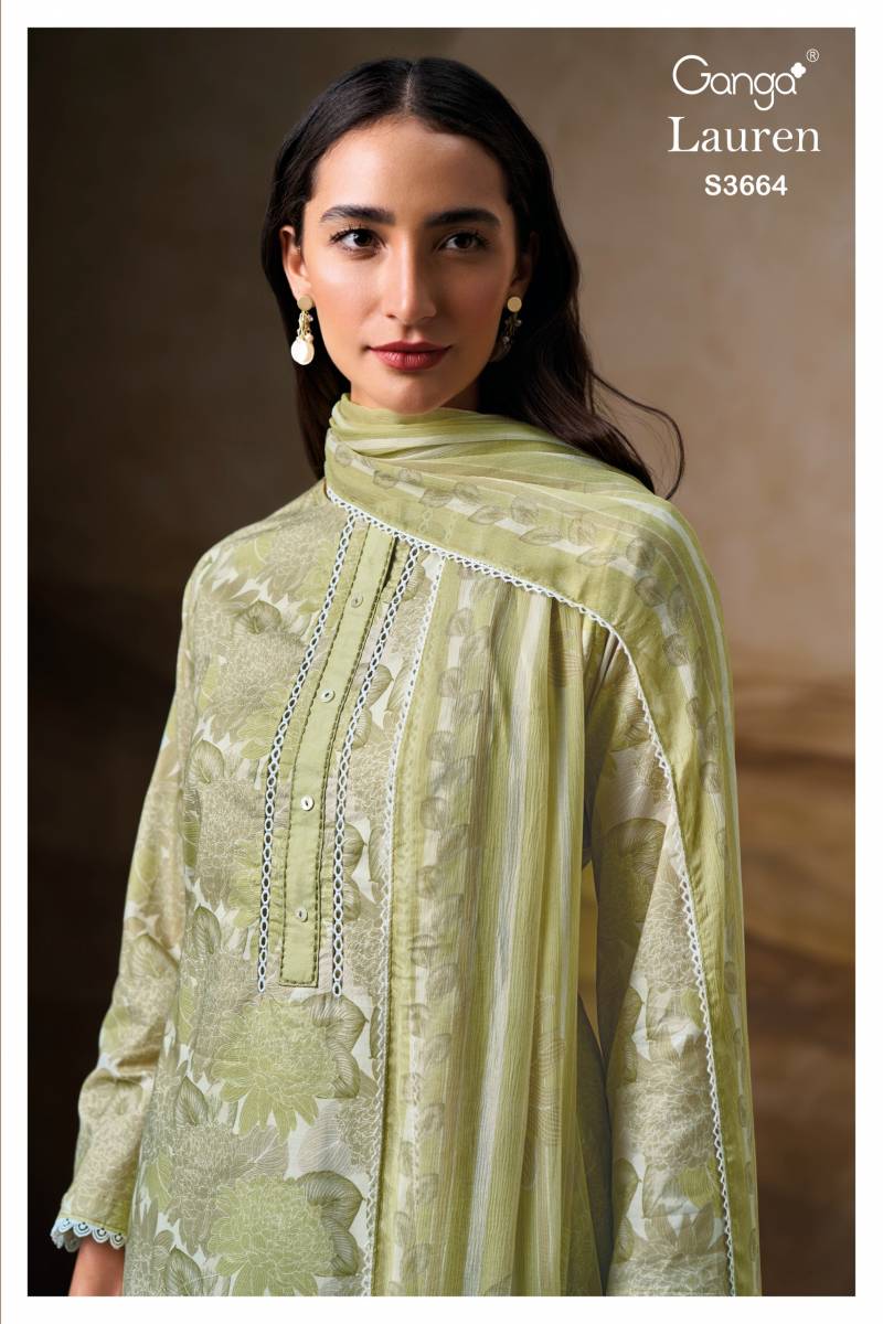 Ganga Lauren Cotton Printed Embroidered Salwar Kameez