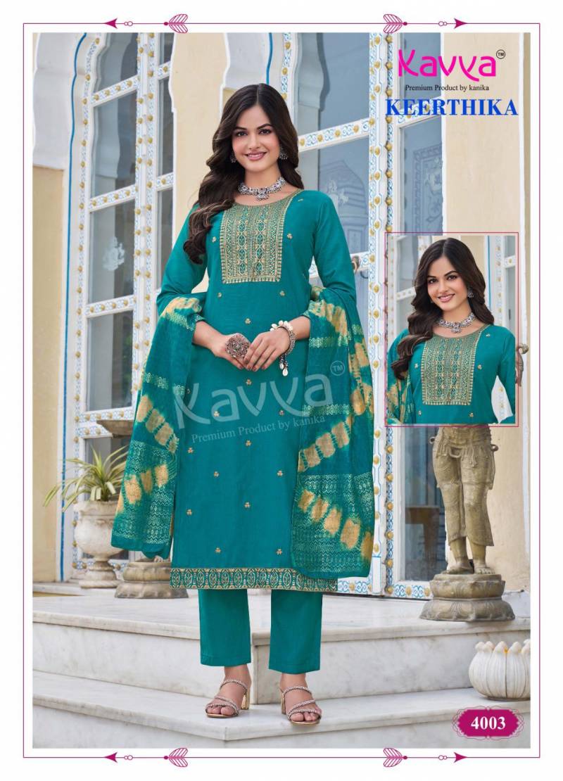 Kavya Keerthika Vol 4 Straight Kurti Bottom With Dupatta Collection