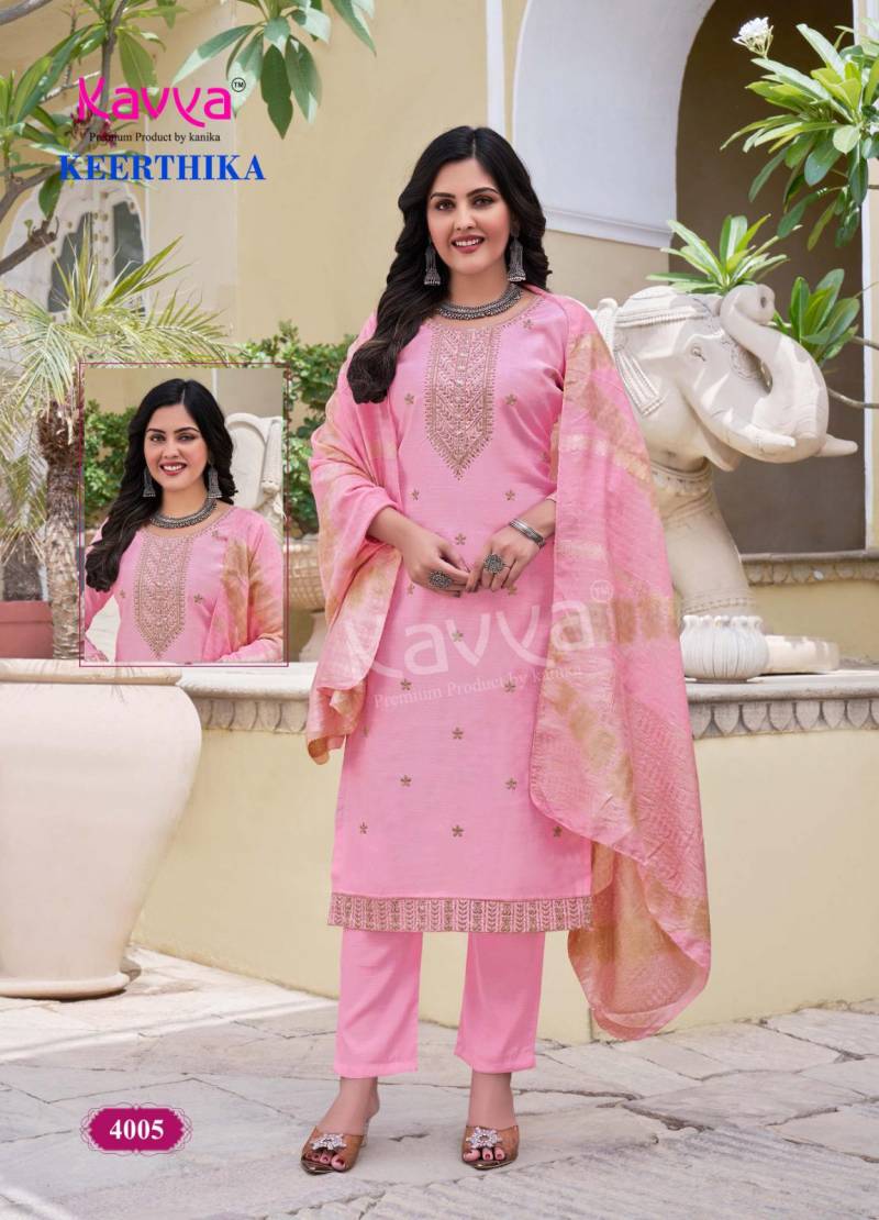 Kavya Keerthika Vol 4 Straight Kurti Bottom With Dupatta Collection