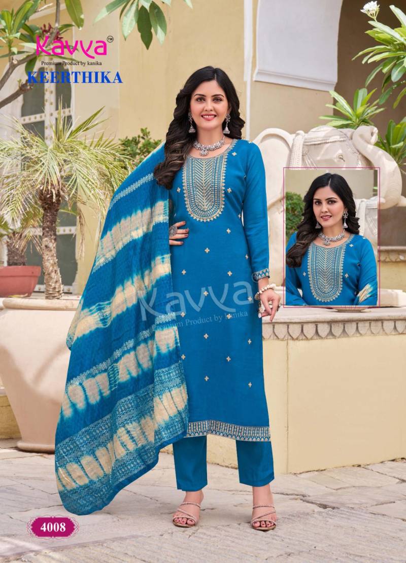 Kavya Keerthika Vol 4 Straight Kurti Bottom With Dupatta Collection