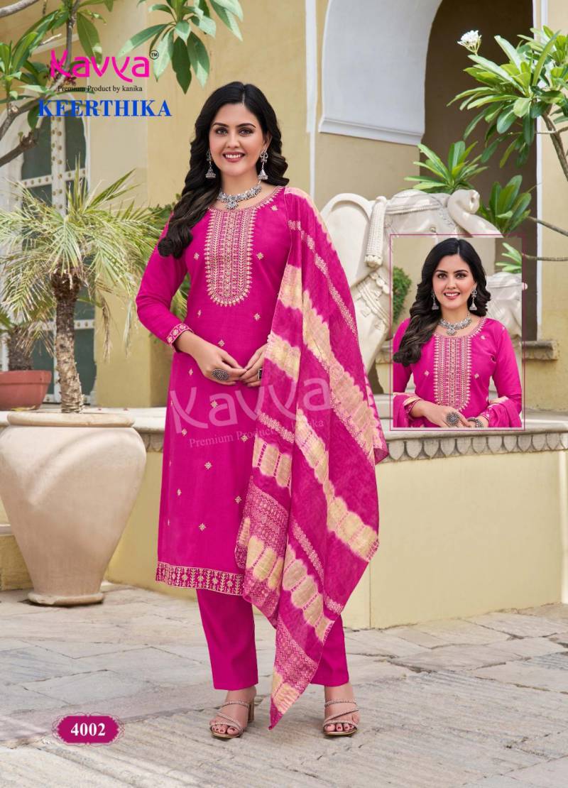 Kavya Keerthika Vol 4 Straight Kurti Bottom With Dupatta Collection