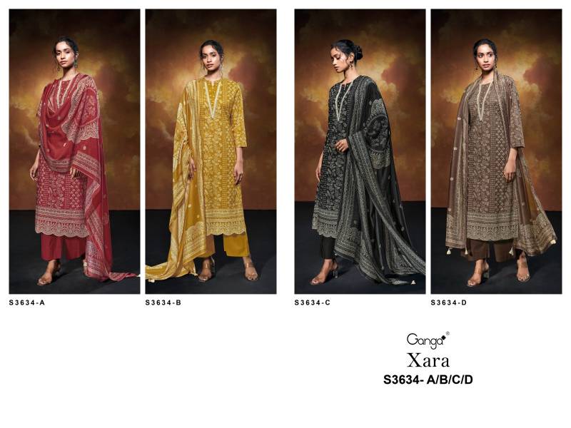 Ganga Xara Cotton Printed Embroidered Salwar Kameez
