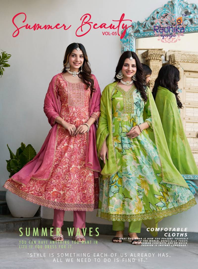 Radhika Summer Beauty Vol 5 Anarkali Ready Made Collection
