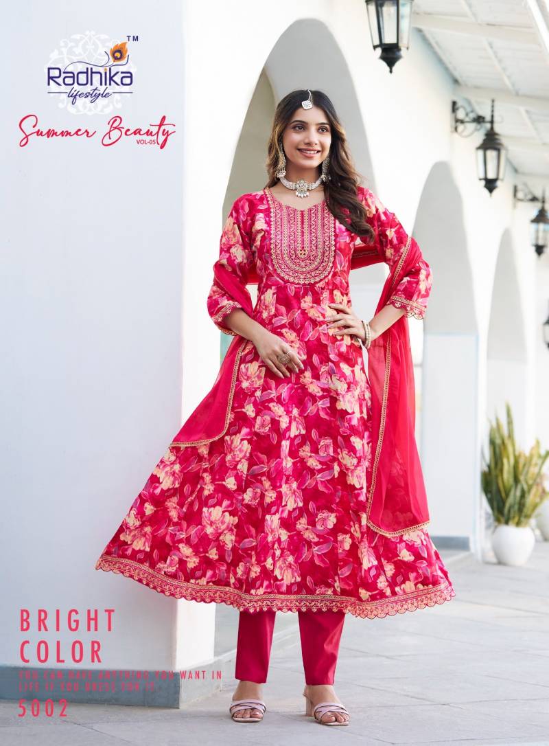 Radhika Summer Beauty Vol 5 Anarkali Ready Made Collection