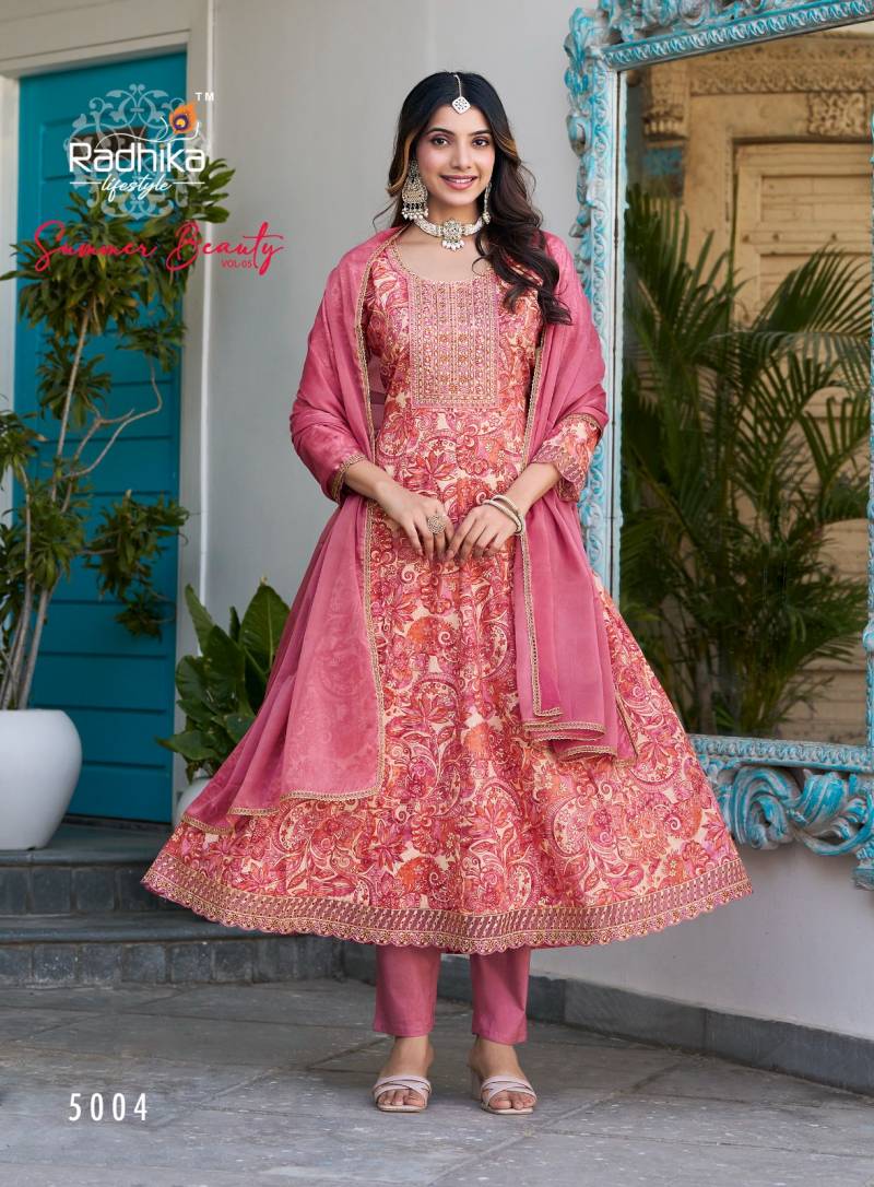 Radhika Summer Beauty Vol 5 Anarkali Ready Made Collection