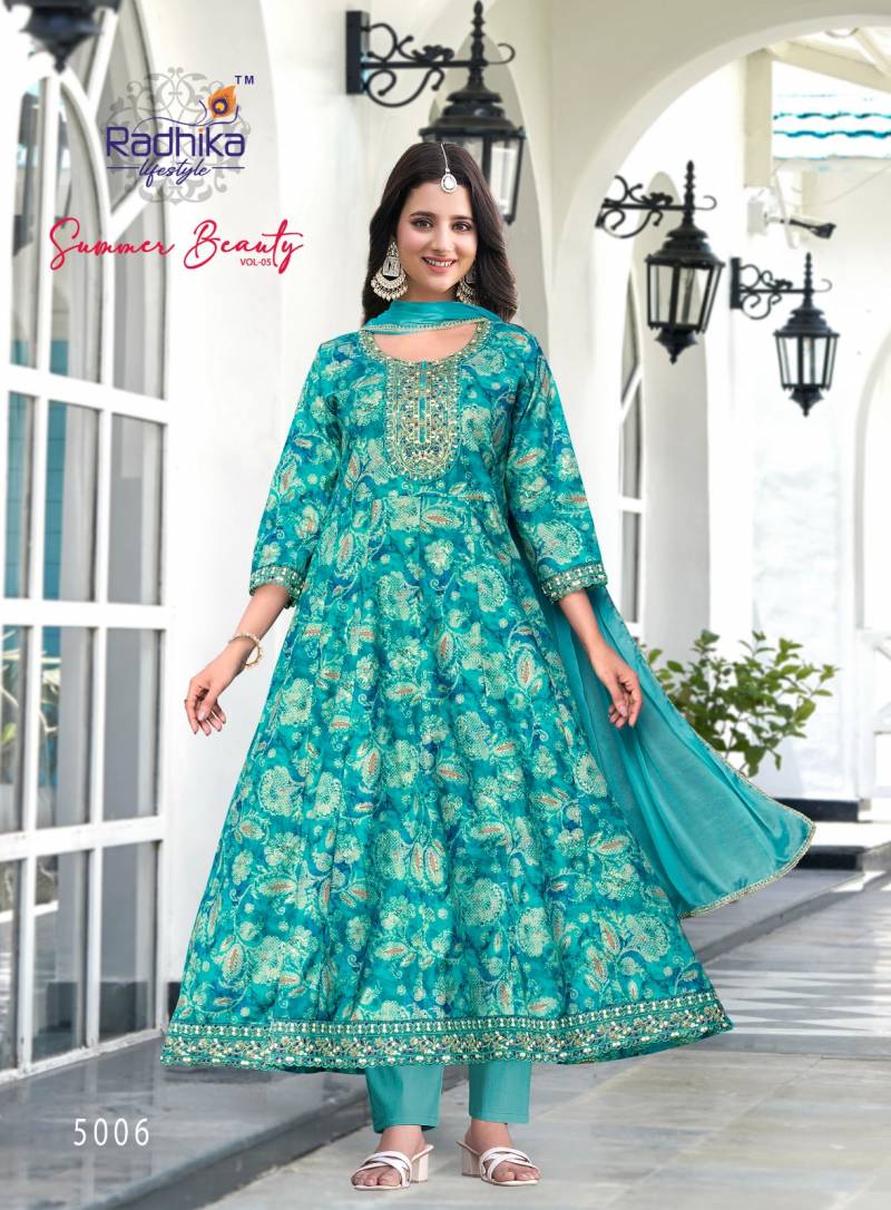 Radhika Summer Beauty Vol 5 Anarkali Ready Made Collection