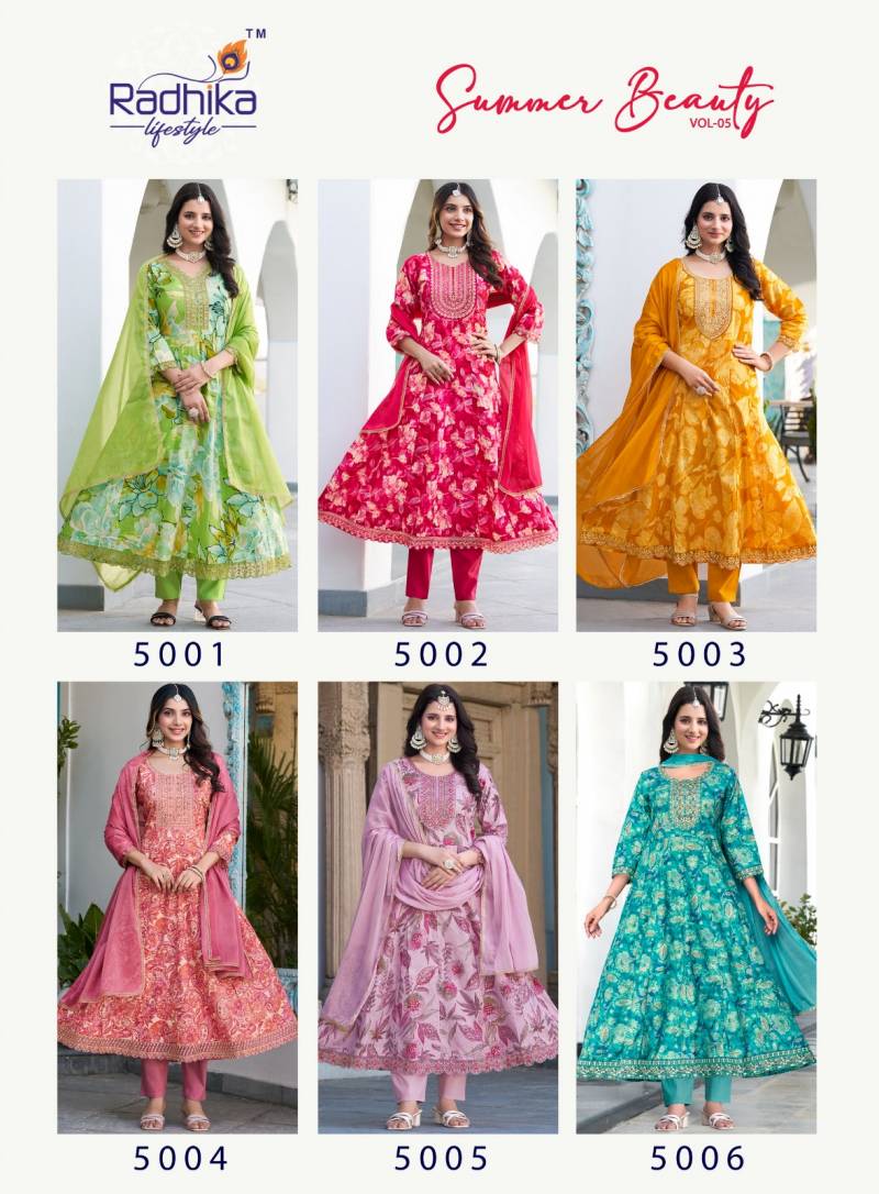Radhika Summer Beauty Vol 5 Anarkali Ready Made Collection