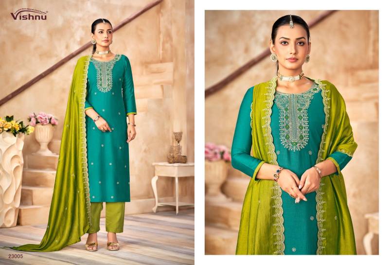 Vishnu Haseena Vichitra Silk Dress Material Collection