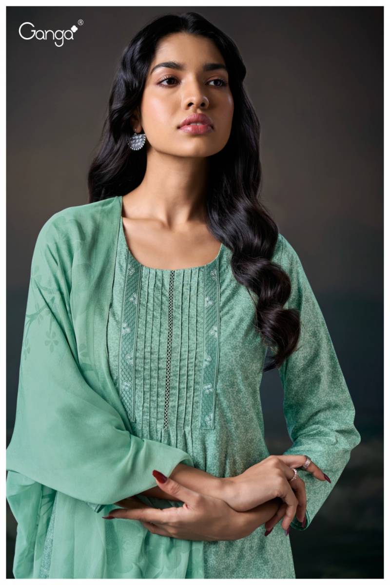 Ganga Nivara Cotton Printed Embroidered Salwar Kameez