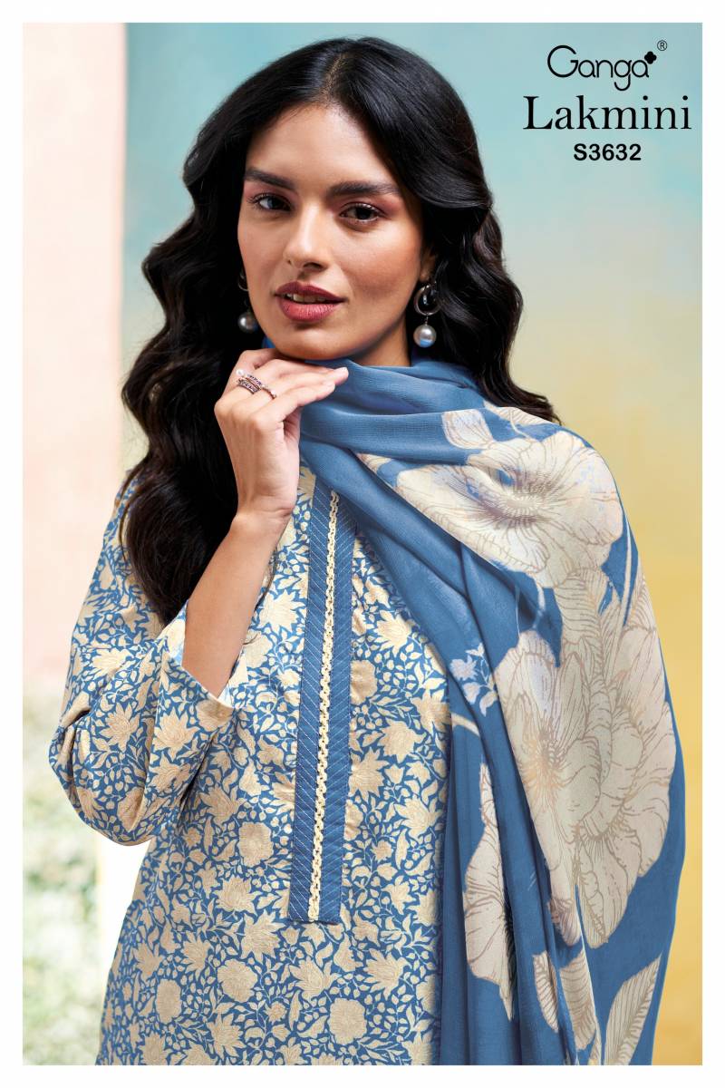 Ganga Lakmini Cotton Printed Embroidered Salwar Kameez