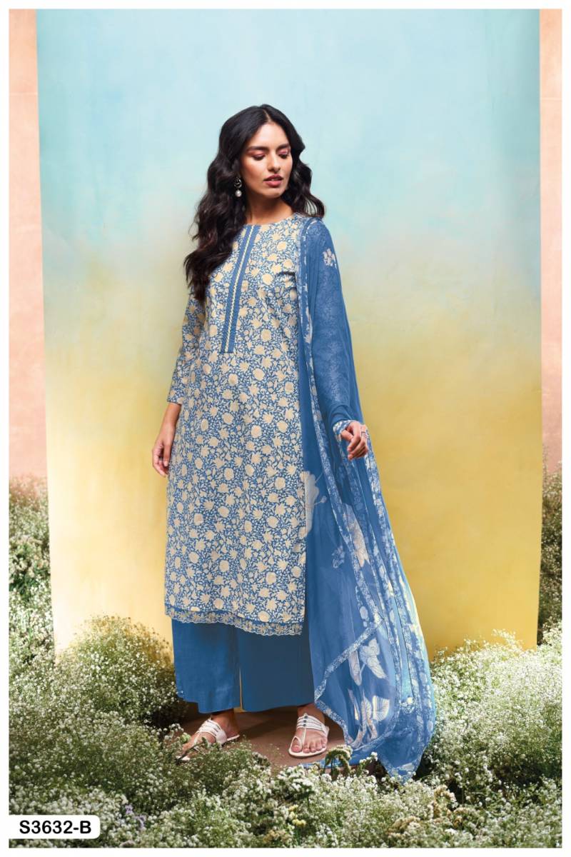 Ganga Lakmini Cotton Printed Embroidered Salwar Kameez