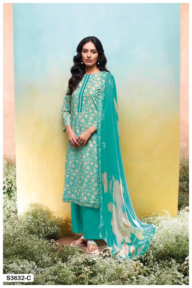 Ganga Lakmini Cotton Printed Embroidered Salwar Kameez