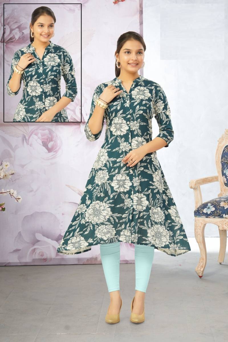 Paavna Kurti Vol 5 Rayon Printed Readymade Kurti Collection