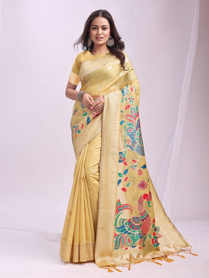 Ast Morni Festive Wear Linen Stylish Sarees Collection
