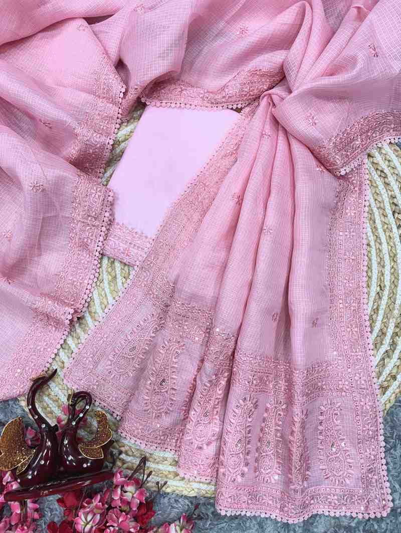 Kc 2050 Kota Chex Sequance Thread Embroidery Work Saree