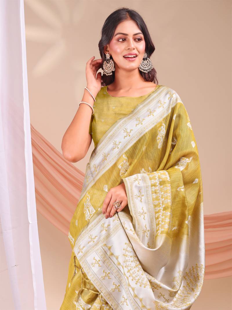 Ast Varnika Linen Cotton With Latkan Saree Collection