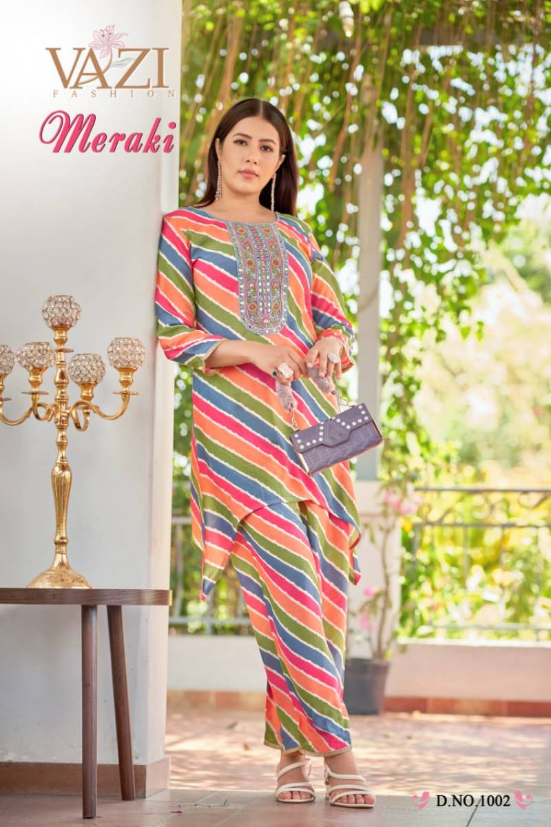 Vazi Meraki Maslin Viscose Co Ord Set Collection