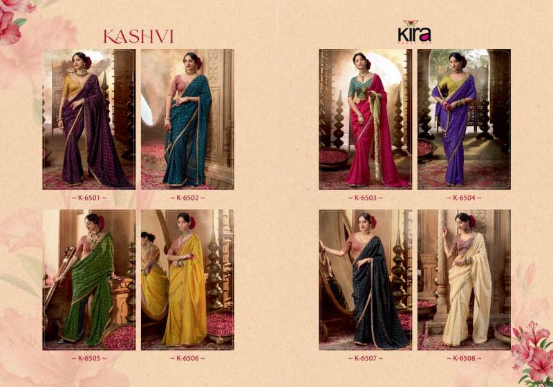 Kira Kashvi Viscose Crepe Based With Hand Dying Saree