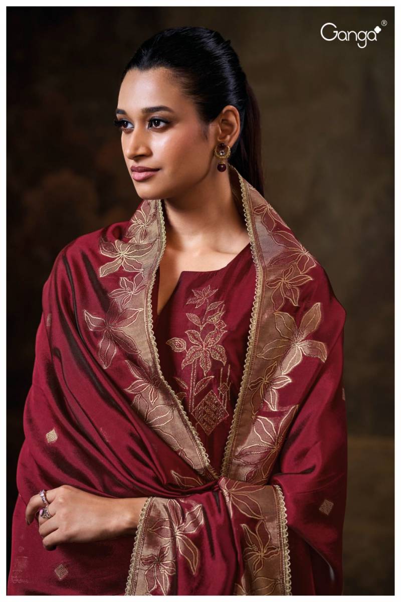 Ganga Mounika Viscose Woven Silk Salwar Kameez Collection