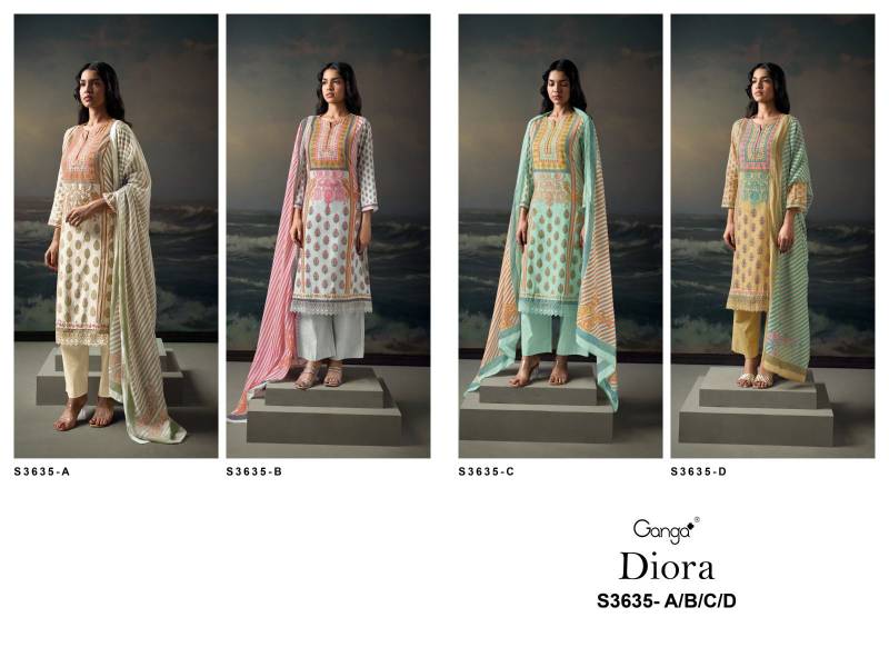 Ganga Diora Mul Printed Salwar Kameez Collection