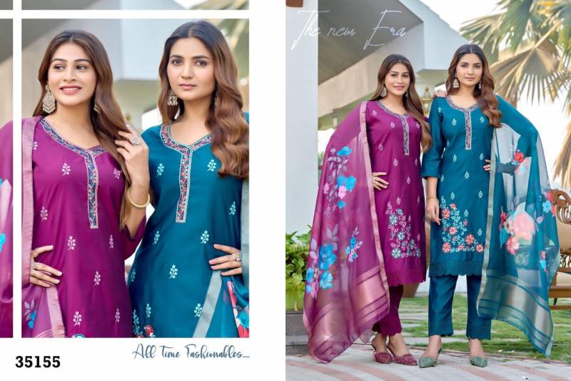 Naisha K 76 Roman Silk Kurti Bottom With Dupatta Collection