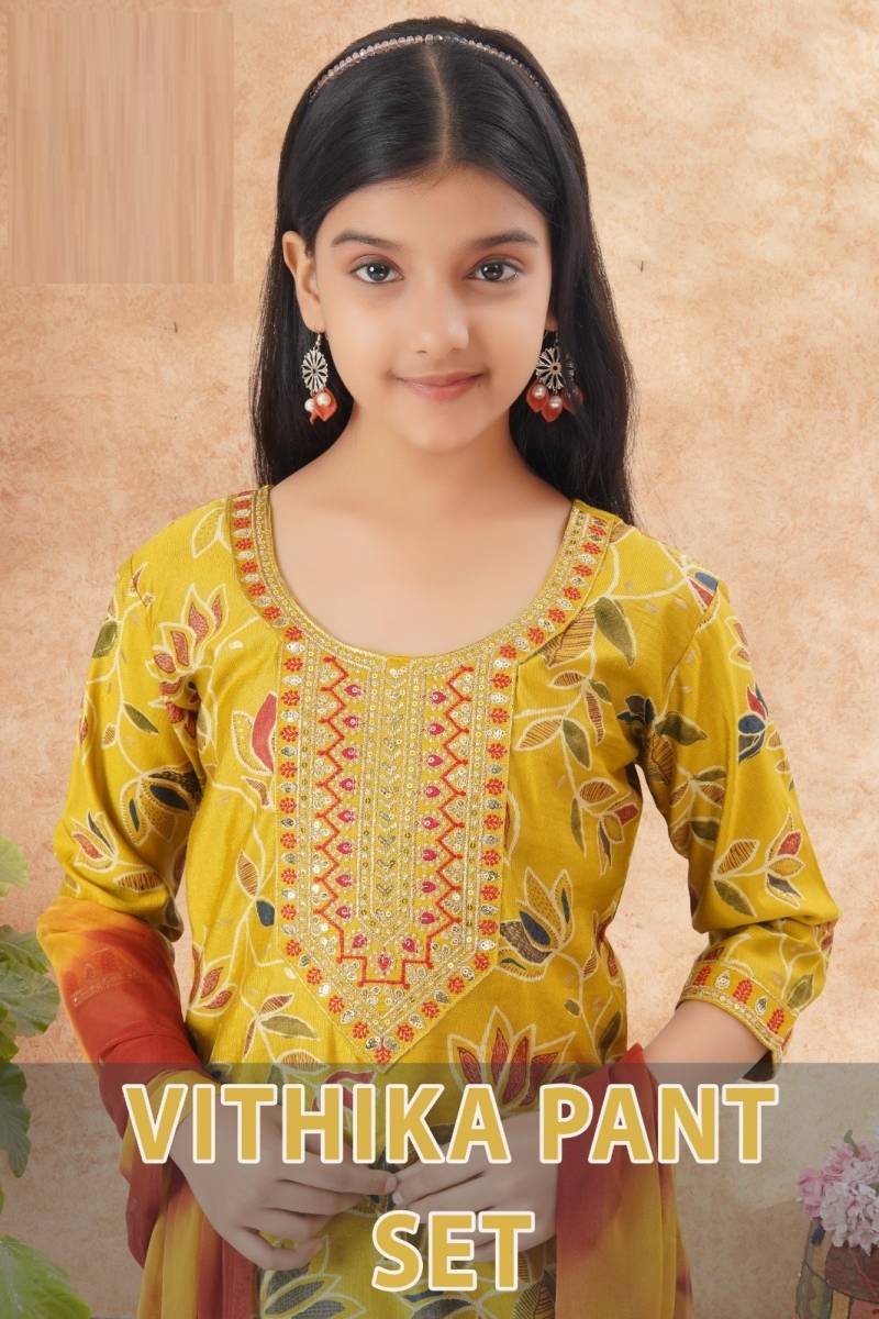 Vithika Pant Set 9093 Vatican Printed Kids Wear Collection