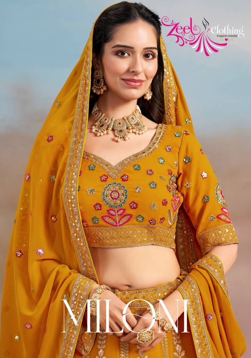 Zeel Miloni Georgette Designer Lehenga Choli Collection