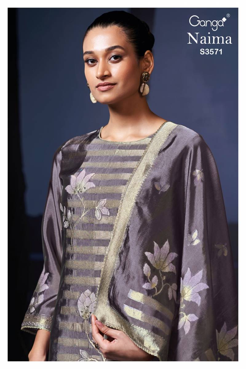 Ganga Naima Viscose Woven Silk Jacquard Salwar Kameez
