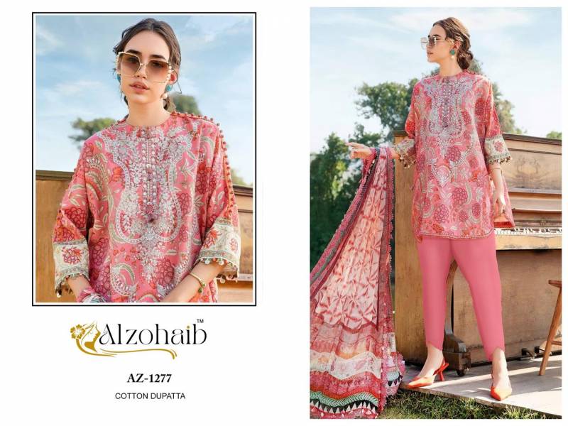 Alzohaib Fatima Az 1277 To 1285 Cotton Dupatta Pakistani Salwar Suits