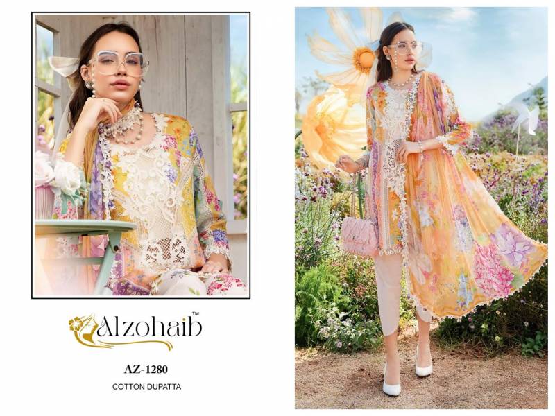 Alzohaib Fatima Az 1277 To 1285 Cotton Dupatta Pakistani Salwar Suits