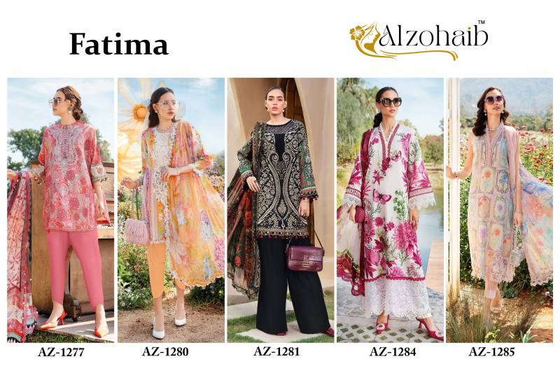 Alzohaib Fatima Az 1277 To 1285 Chiffon Dupatta Pakistani Salwar Suits
