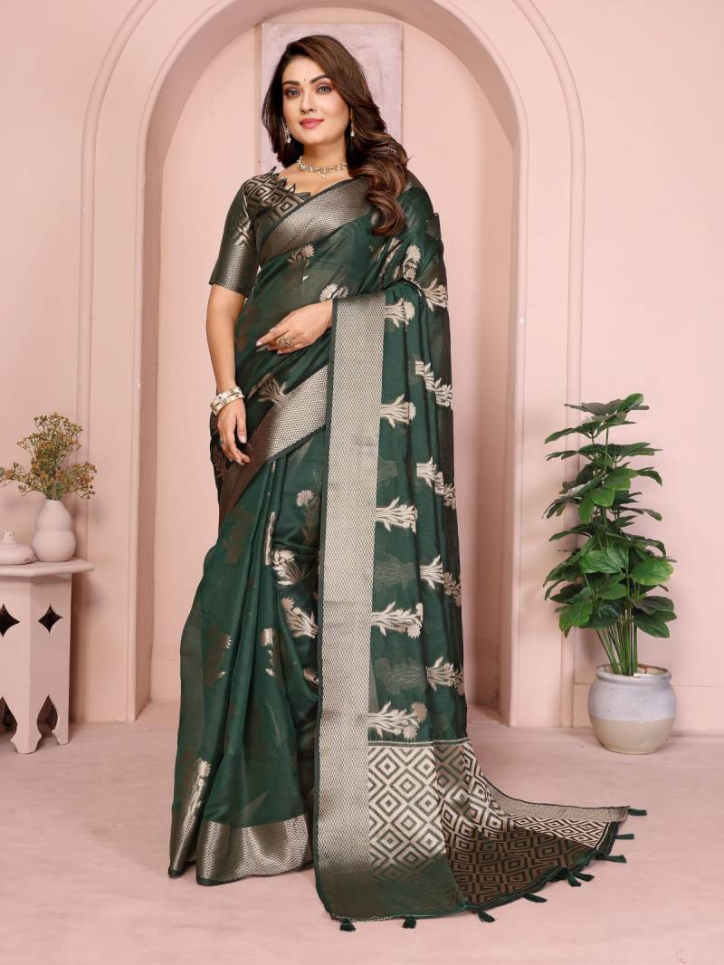 Scvc Qayamat Organza Silk Banarasi Festive Wear Saree Collection