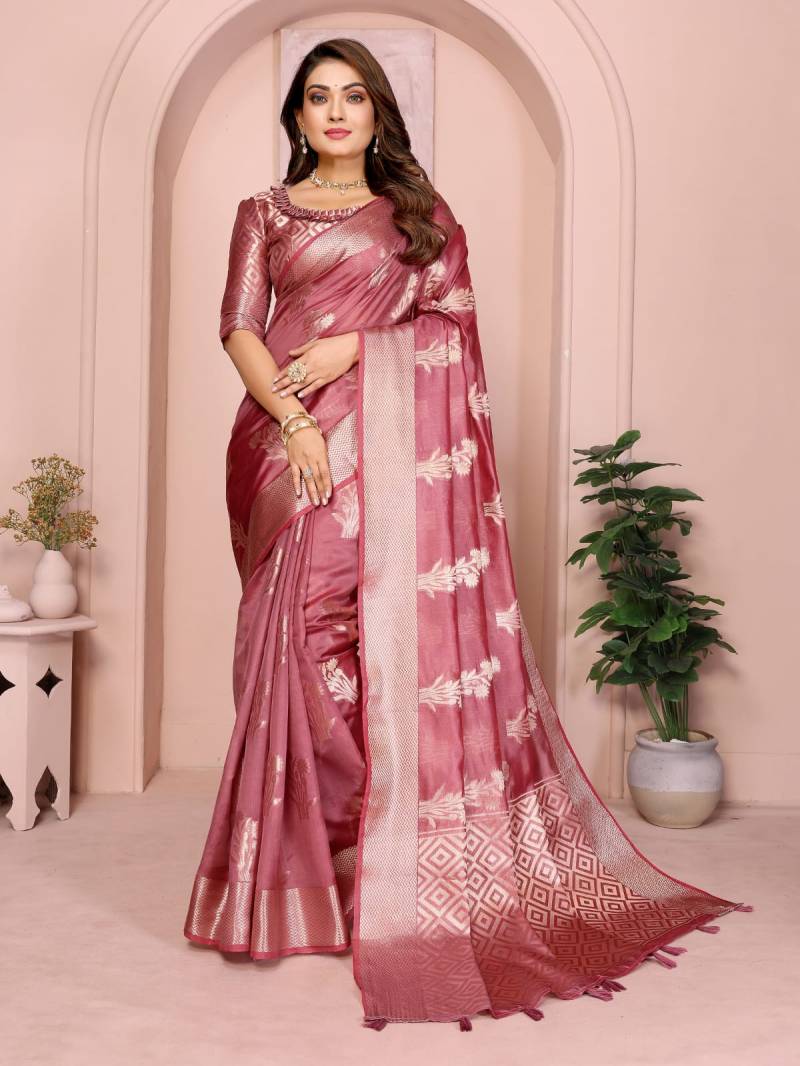 Scvc Qayamat Organza Silk Banarasi Festive Wear Saree Collection
