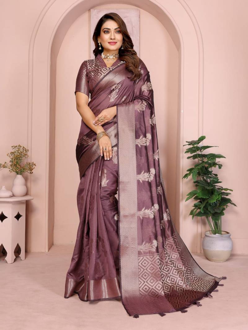 Scvc Qayamat Organza Silk Banarasi Festive Wear Saree Collection