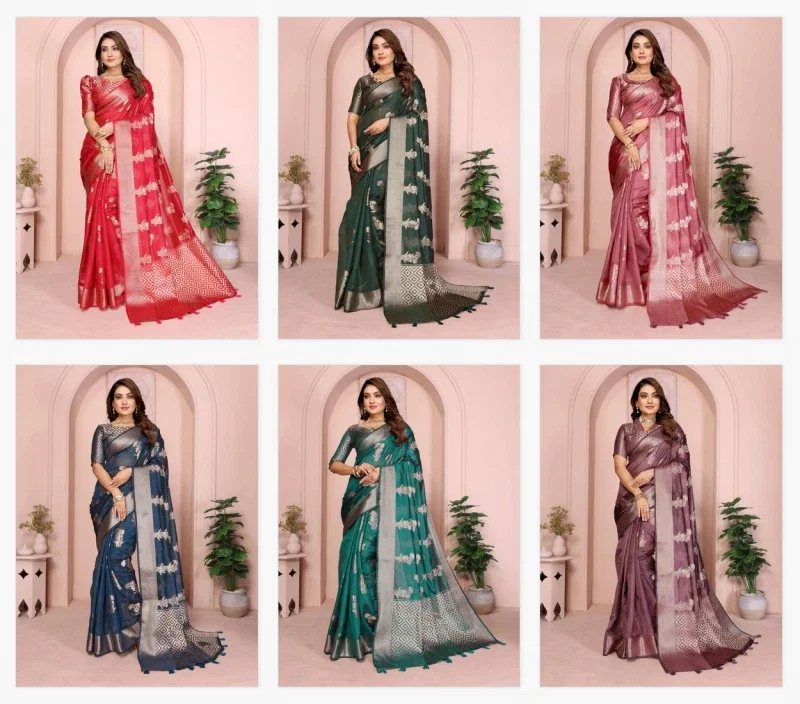 Scvc Qayamat Organza Silk Banarasi Festive Wear Saree Collection