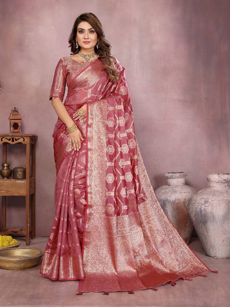 Scvc Zakhiya Festive Wear Organza Silk Banarasi Saree Collection
