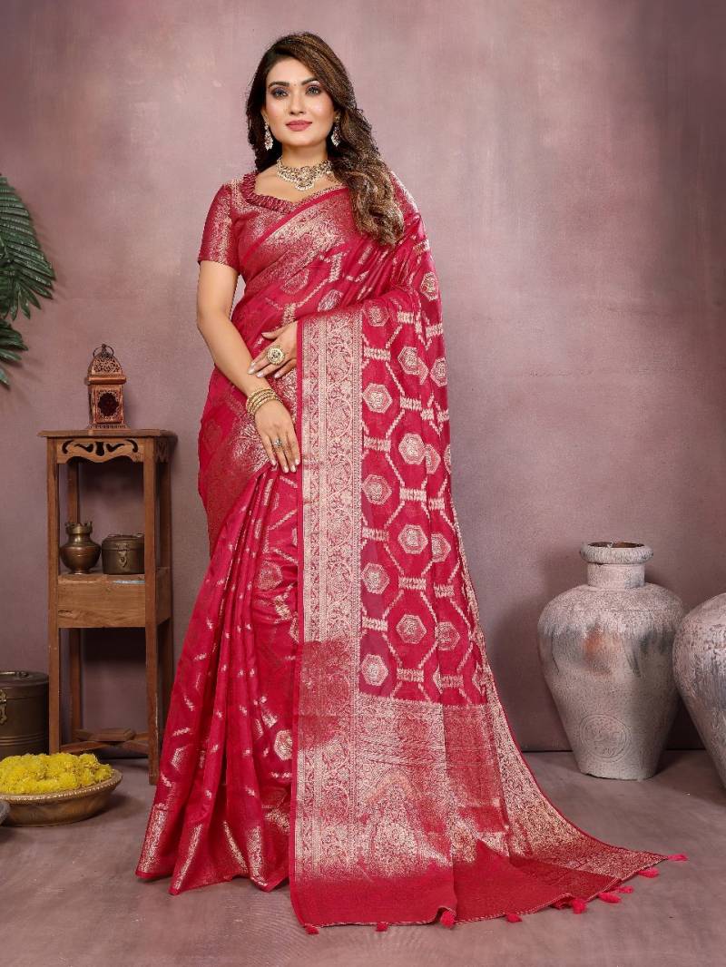 Scvc Zakhiya Festive Wear Organza Silk Banarasi Saree Collection