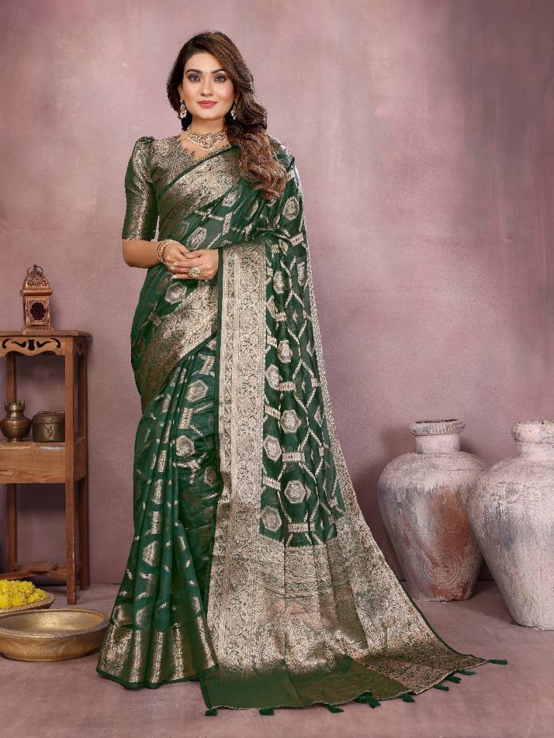 Scvc Zakhiya Festive Wear Organza Silk Banarasi Saree Collection