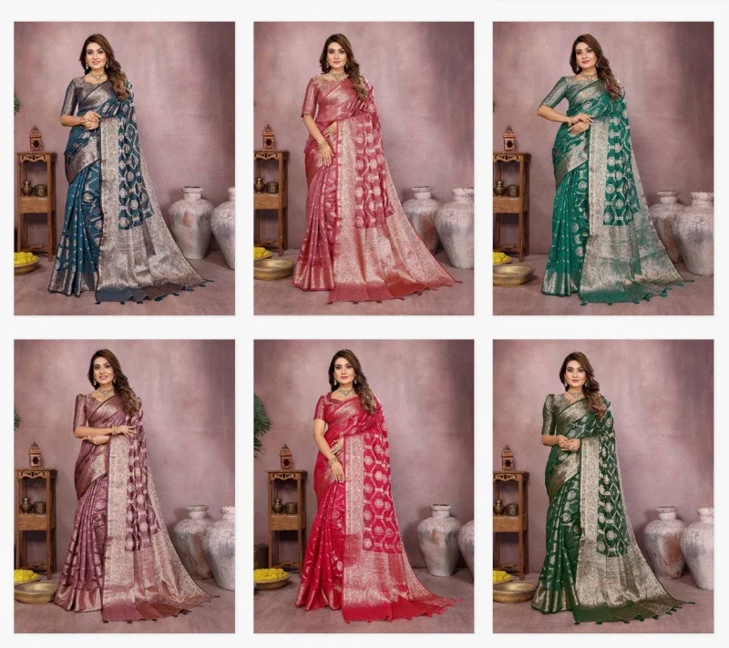 Scvc Zakhiya Festive Wear Organza Silk Banarasi Saree Collection