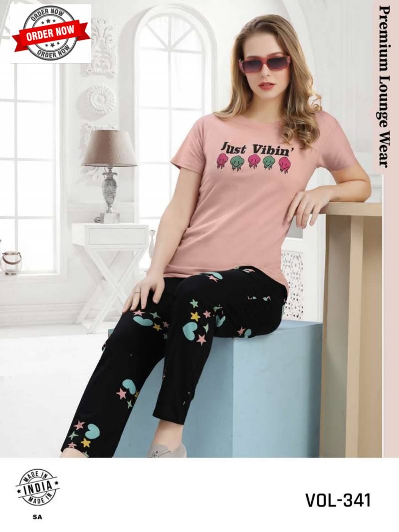 Summer Special Vol Dn 341 Hosiery Cotton Printed Night Suits Collection