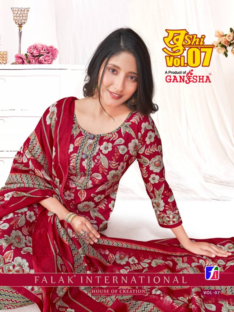 Ganesha Khushi Vol 7 Indo Cotton Printed Readymade Suit