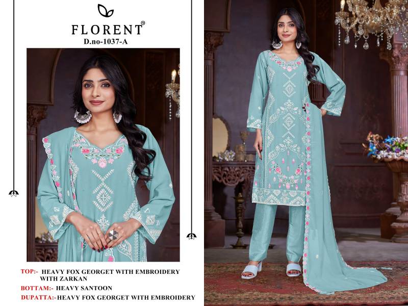 Florent 1037 A To D Georgette Pakistani Salwar Kameez
