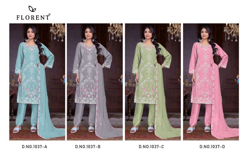 Florent 1037 A To D Georgette Pakistani Salwar Kameez