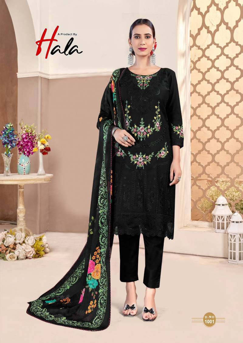 Hala Tabeer Edition 24 Cambric Lawn Embroidery Dress Material