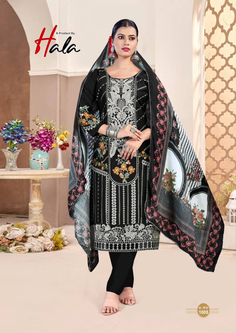 Hala Tabeer Edition 24 Cambric Lawn Embroidery Dress Material