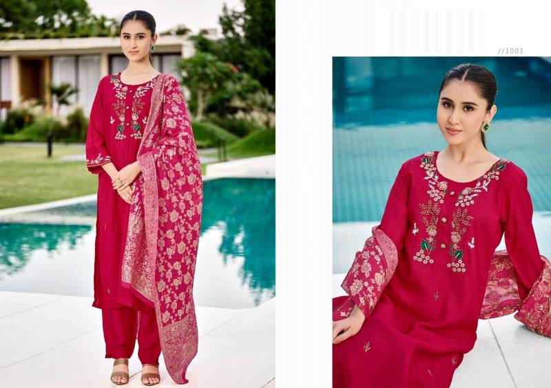 Lar Khwaish Vol 1 Dola Silk Fancy Salwar Kameez Collection