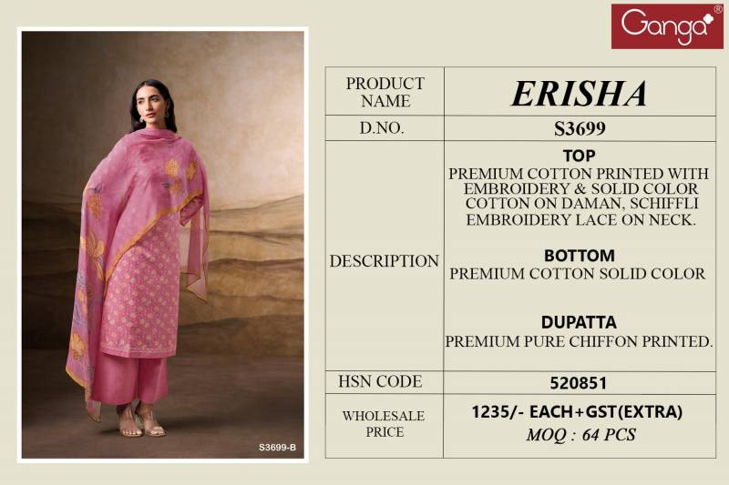 Ganga Erisha Cotton Printed Salwar Kameez Collection