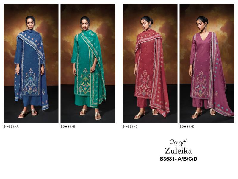 Ganga Zuleika Mul Printed Salwar Kameez Collection