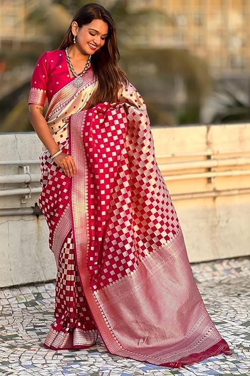 Banarasi 45203 Banarasi Jacquard Wedding Wear Stylish Saree Collection